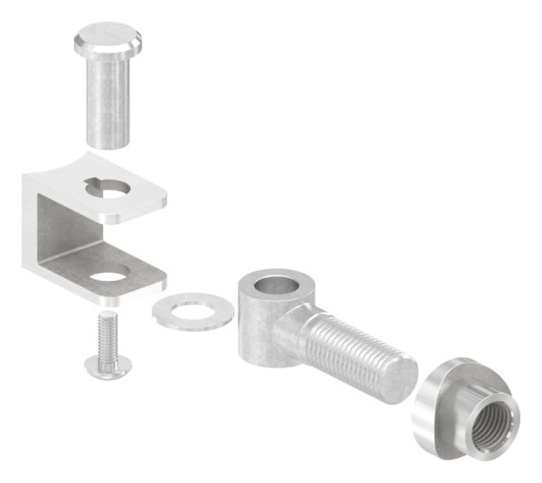 Torband mit Gewindehuelse M16 fuer Rohr 42-4mm- V2A-88-11120-M16-VA.42