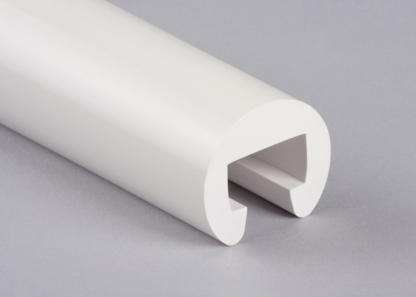 Kunststoffhandlauf Ø 40mm fuer 25 x 15mm- signalweiss- 25 Meter-88-11R40.008