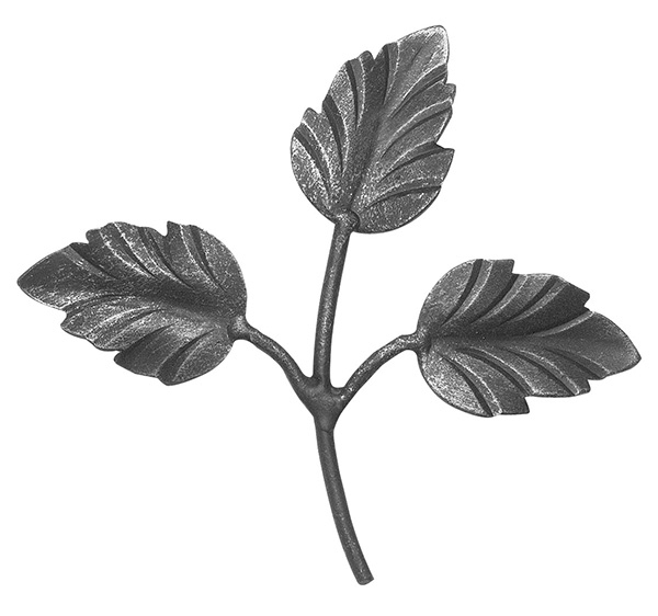 Zierteil - Rosenblatt - Masse- 140x140 mm - Stahl S235JR- roh-30-2679.8