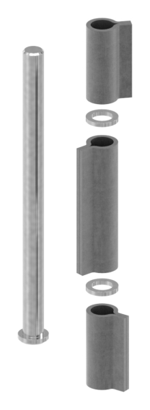 Anschweissband - 3-teilig - Tragkraft- 250kg - massiv - Stahl S235JR- roh-30-3957.8