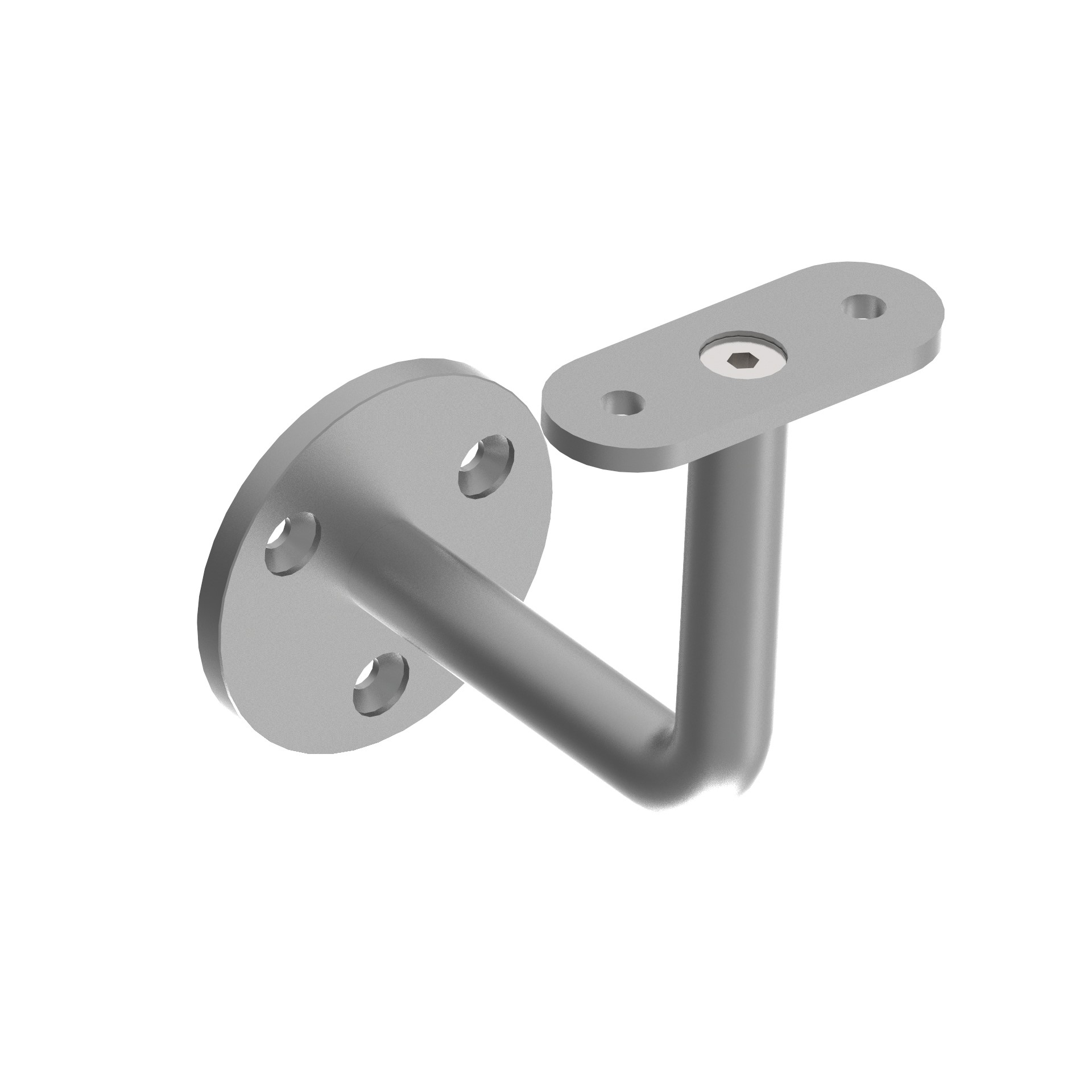 Wandhandlaufhalter Edelstahl AISI 304 geschliffen fuer flachen Handlauf-89-11A0112000-A.4