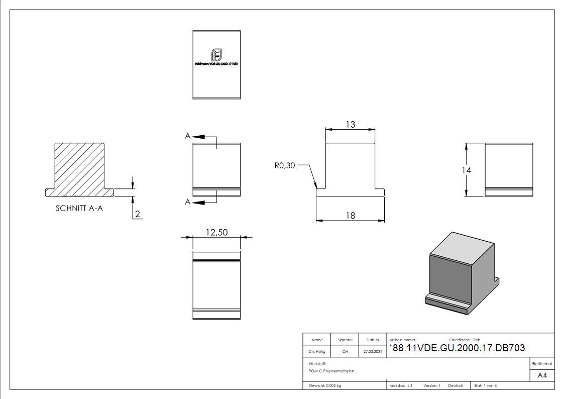Montage-Set Glas 17-52mm eleganza canopy- fuer L- 2-005m-88-11VDE-GU-2000-17.DB703