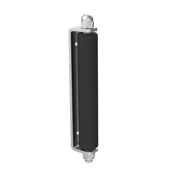 Fhrungsrolle mit Anschraubwinkel Stahl verzinkt - Nylon- Rolle  66 mm- L=305 mm-89-11H21305B-A.4