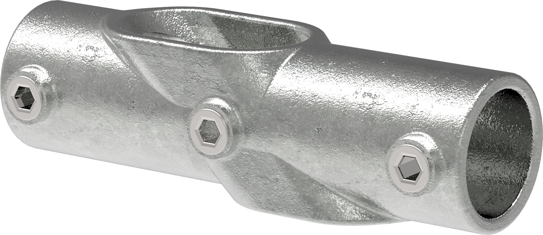 Rohrverbinder T-Stueck 11-29° Ø 48-3 mm -1 1-2- - Temperguss verzinkt - 256D48-256D48