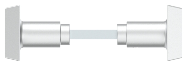 Alu-Tuerknopfpaar -quadratisch- mit Drueckerstift-12-3018.6