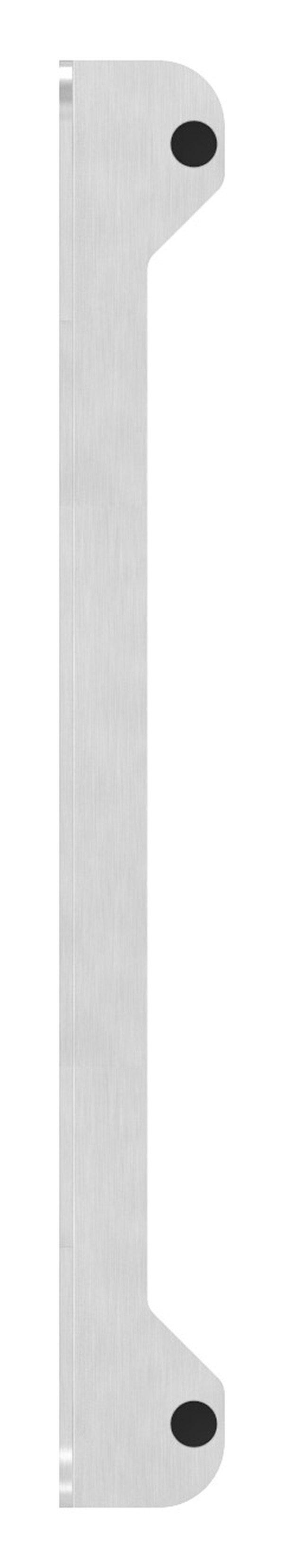 Anschlagsblech Edelstahl V2A 37-5 x 37-5 x 328 mm mit Gummipuffer geschliffen-88-1159116.240