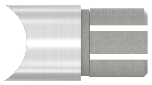 Winkelverbinder V2A Ø 42-4 mm auf 48-3 mm Anschluss oben Klemmschraube-11-3387.4