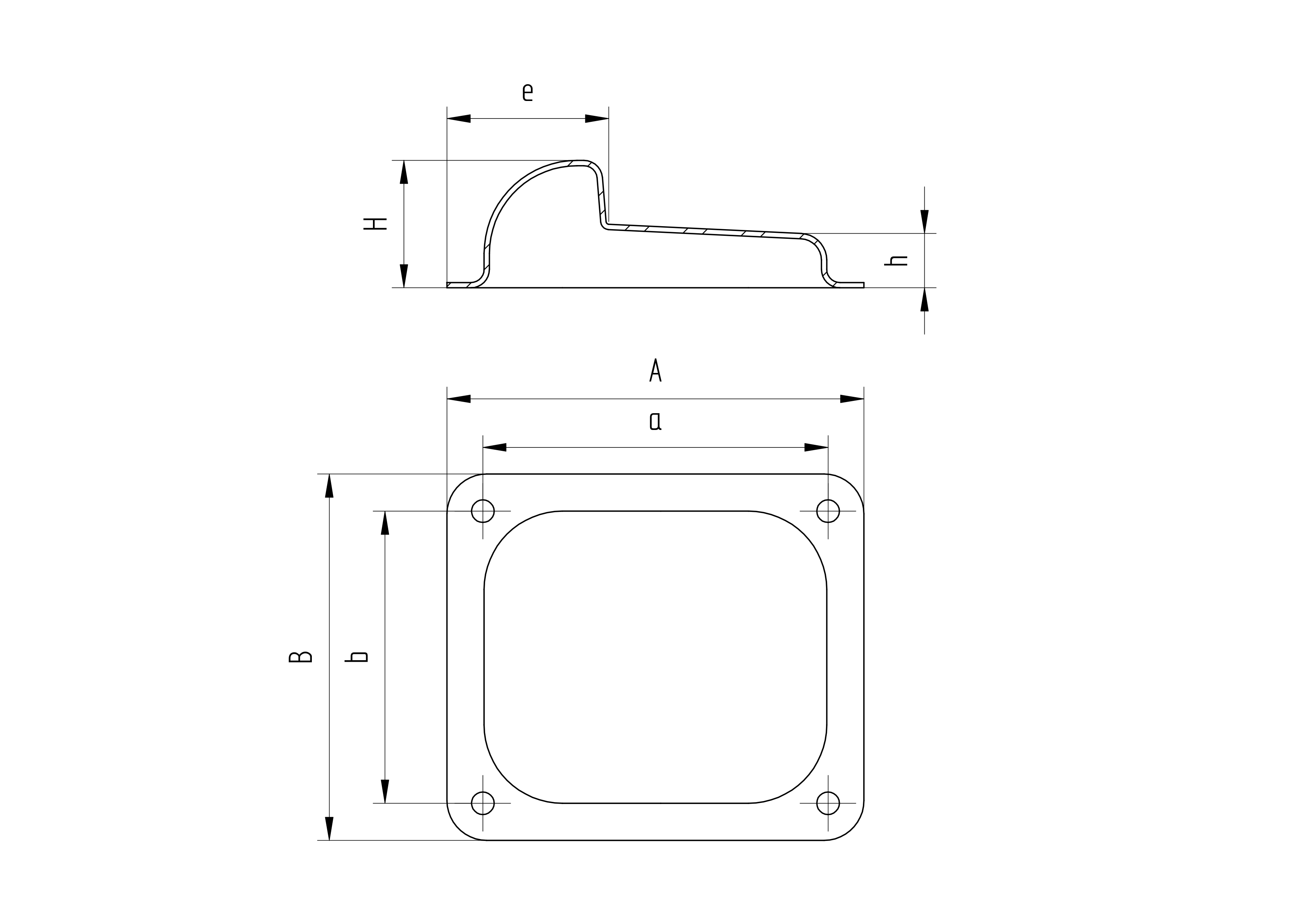 Mittelanschlag Edelstahl 158x138x50 mm feststehend-89-11B832-A.4