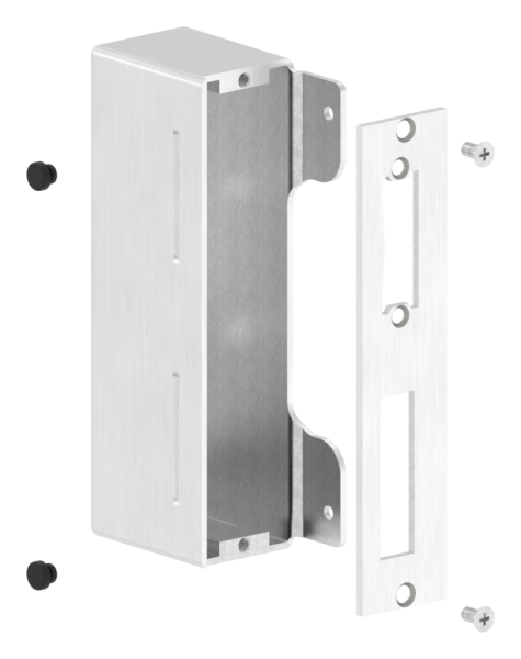 Gegenkasten Edelstahl V2A fuer Abstand 72 mm- 40 mm- zum Anschweissen- geschliffen Korn 240-88-1159301-240.40