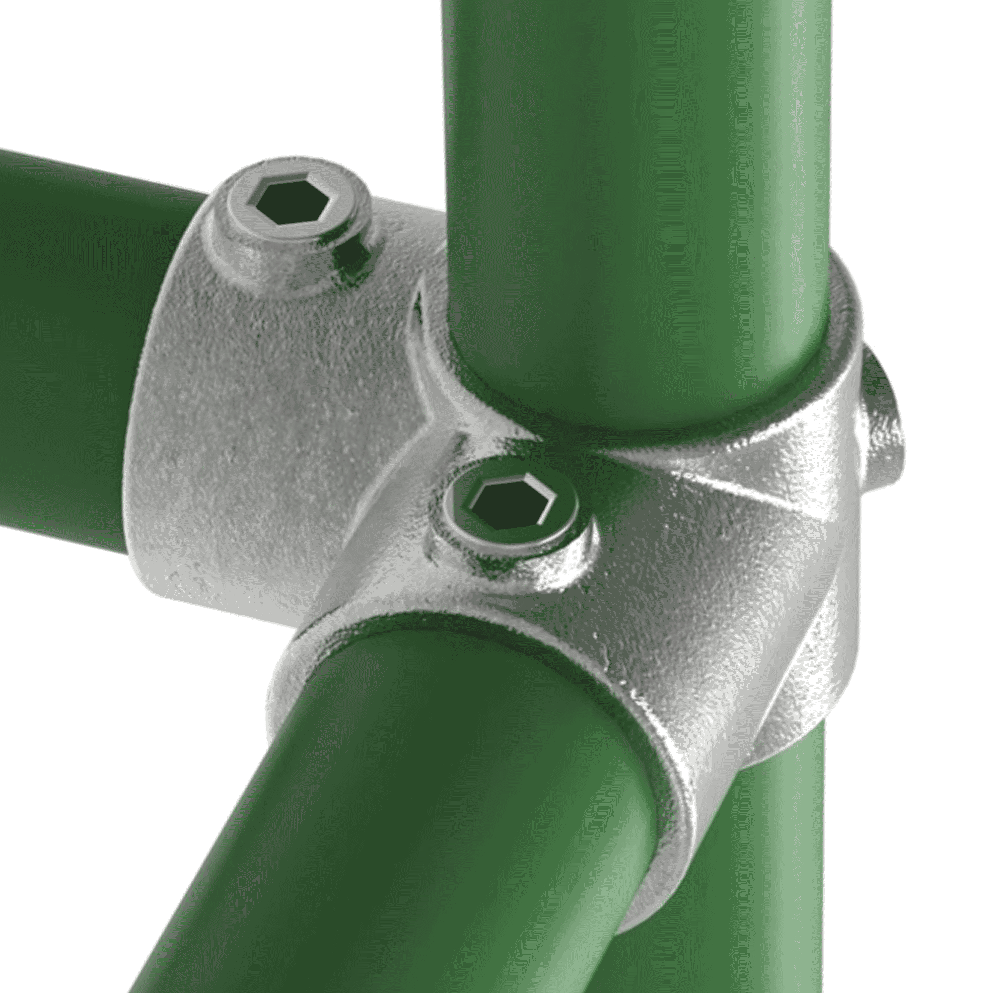 Rohrverbinder Eckstueck durchgehend Ø 21-3 mm -1-2- - Temperguss verzinkt - 116T21-116T21
