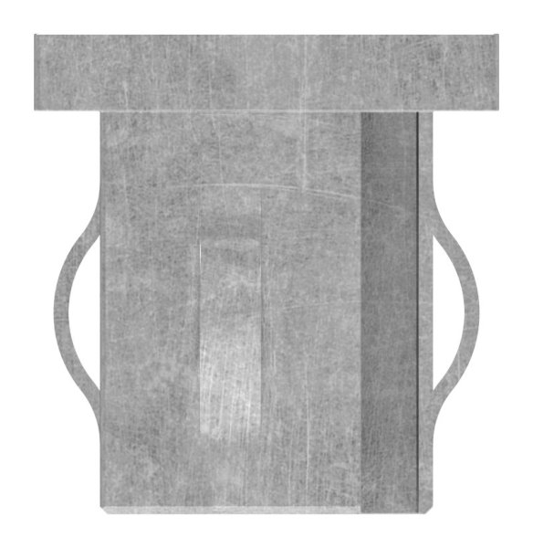 Stahleinschlagkappe roh fuer Rechteckrohr 40x30 mm flach Wandstaerke 2-0-3-0 mm-88-11170.40X30