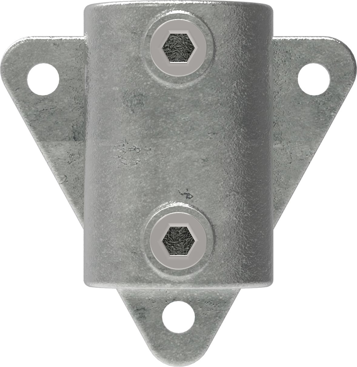 Rohrverbinder Wandhalter Dreieckflansch Ø 33-7 mm -1- - Temperguss verzinkt - 146B34-146B34