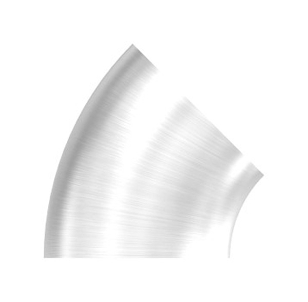 Bogen 45° zum Schweissen fuer Rundrohr- Ø 33-7 mm V2A- Bauart 3-11-3748.4