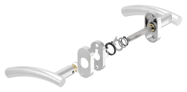 Tuerdrueckerpaar V2A drehbar inklusive 8 mm Drueckerstift-11-3983.4