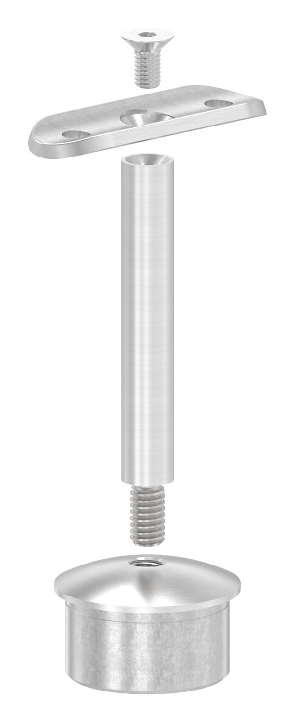 Rohrabschlussstopfen mit Handlaufplatte Edelstahl V2A fuer Rohr Ø 42-4x2-5 mm-88-1160701.240