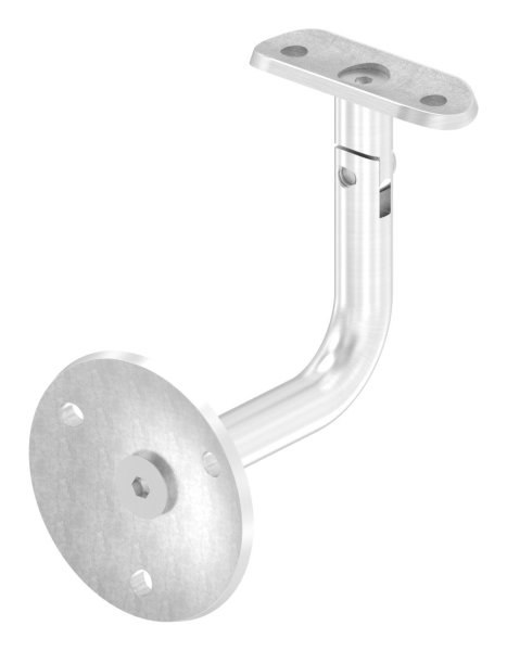 Handlaufhalter V2A Rohr 42-4mm Ronde 68x5mm Wandabstand 84mm Gelenk-11-2033.4