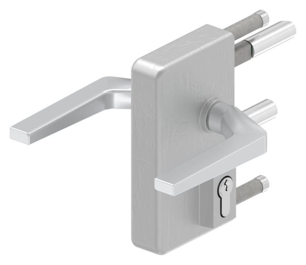 Gittertorschloss GTS 2 fuer Rohrstaerke 60-80mm- montagefertiges Set-88-1156704-ALU.BL