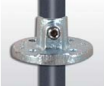 Rohrverbinder Wandbefestigung rund mit Durchgangsbohrung Ø 33-7 mm -1- - Temperguss verzinkt - 131TB34-131TB34
