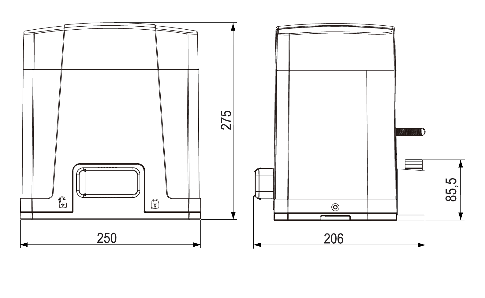 Schiebetorantrieb Set bis 400 kg Torggewicht 24V mit WiFi Steuerung-89-11DRIFT40SMART-A.4