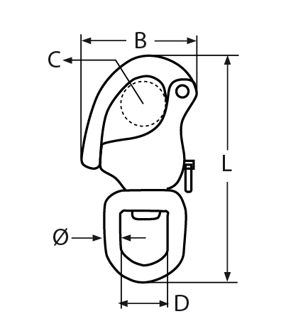 Schnappschaekel mit Wirbelauge Laenge- 70 – 128 mm V4A- Verkauf in VPE-66-64-411.8252