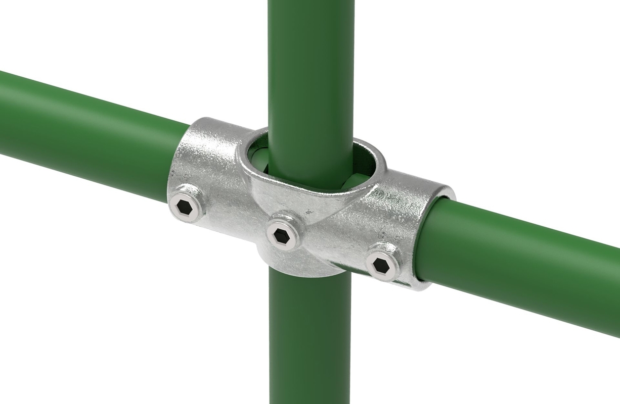 Rohrverbinder Kreuzstueck verstellbar 0-11° Ø 33-7 mm -1- - Temperguss verzinkt - 156B34-156B34