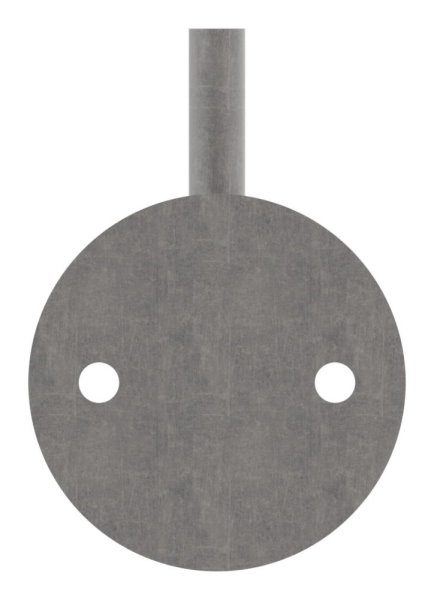 Handlauftraeger Stahl roh Ronde Ø 80 x 6 mm Buegel Ø 12 mm zum Anschweissen-88-1150224.ST