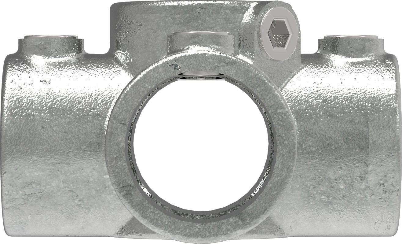 Rohrverbinder Kreuzstueck fuer Stuetzrohr Ø 21-3 mm -1-2- - Temperguss verzinkt - 158T21-158T21