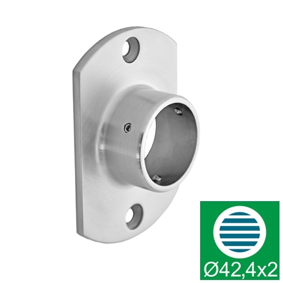 Handlaufhalter Edelstahl AISI 304 fuer D 42-4 mm Handlauf Wandmontage-89-11A0503042-A.4