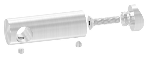 Querstabhalter V2A Edelstahl Lang 68 mm – Anschluss 33-7 mm fuer Rundstaebe 14 mm inkl- Schrauben-11-1056.4