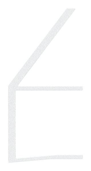 Regenrinne Aluminium eloxiert fuer Glas 17-52 mm L = 2400 mm Vordachsystem-88-11VDE-RE-2400.17