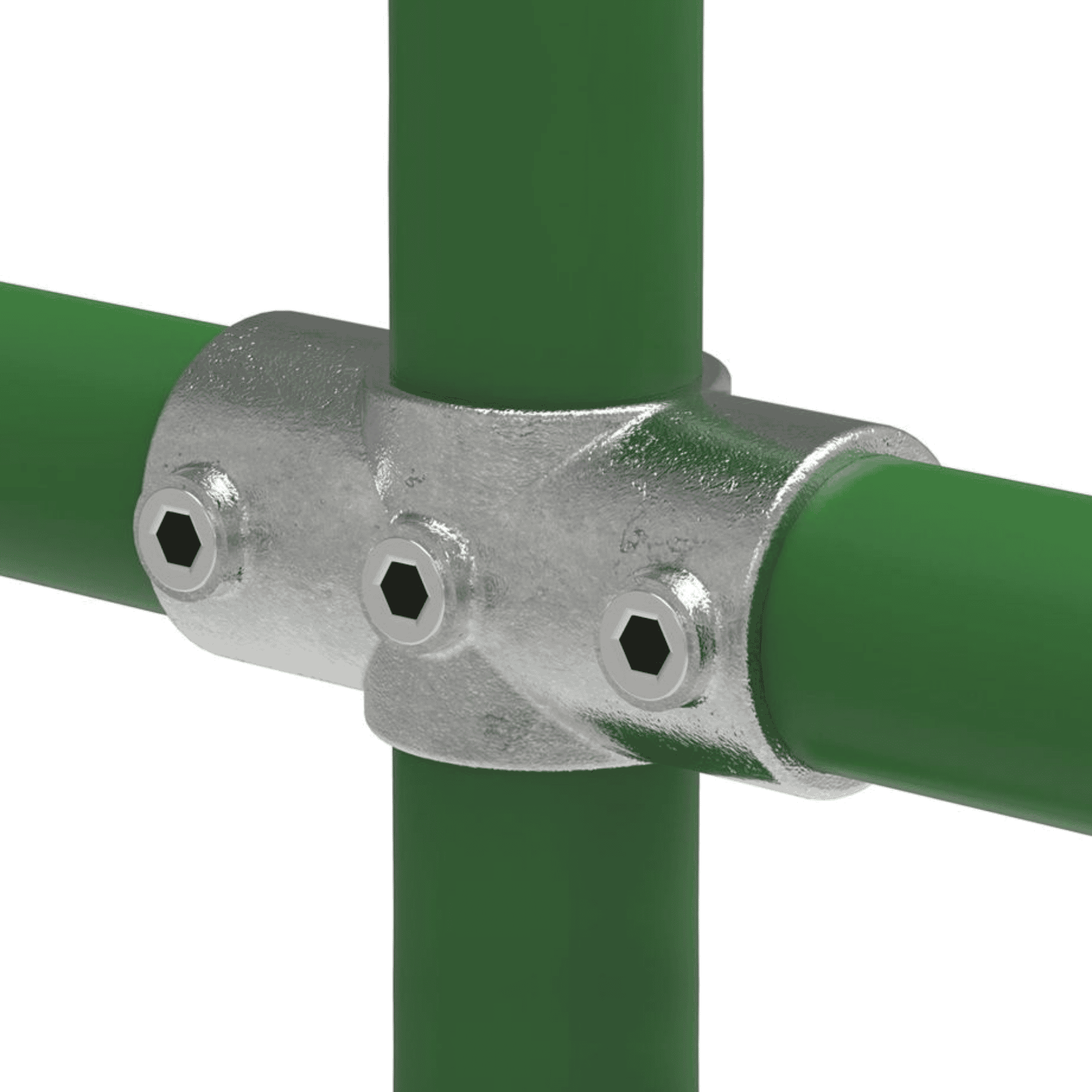 Rohrverbinder Kreuzstueck durchgehend Ø 21-3 mm -1-2- - Temperguss verzinkt - 119T21-119T21