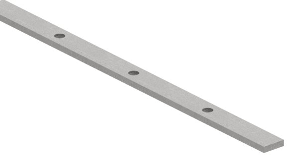 Lochleiste Stahl roh 30x8 mm fuer Stab Ø 12 mm L=3 m-88-111457.83M
