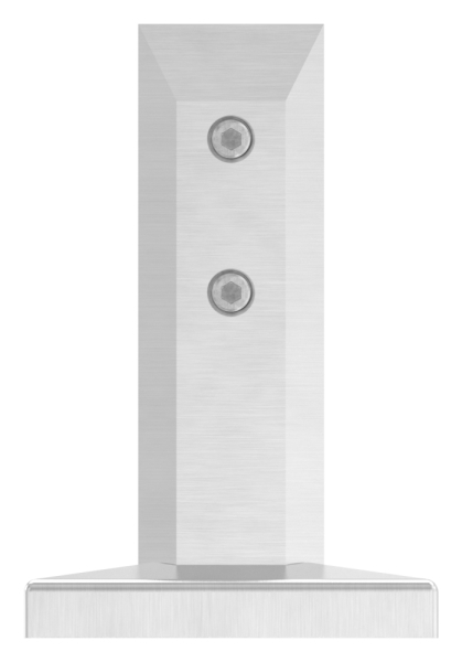 Bodenglashalter eckig Edelstahl V4A fuer Glas 12 - 12-76 mm inkl- Gummi-88-1151291.V4A