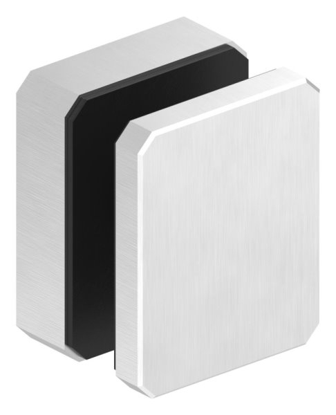 Glaspunkthalter 63 x 78 mm- V2A- rechteckig- Anschluss- Flach mit AbP-88-1160199.240