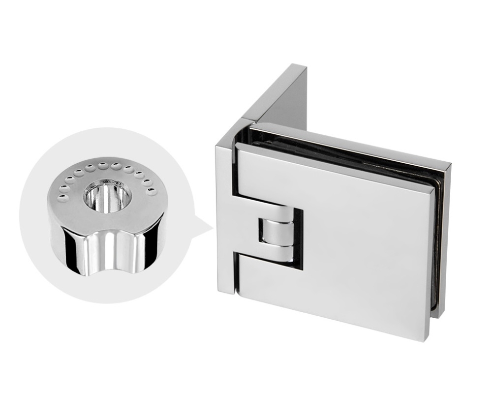 Glastuerscharnier Messing Glanz fuer 6-10mm Glas- -90° Stoppfunktion-89-11GSMSDB80601PCR-A.4
