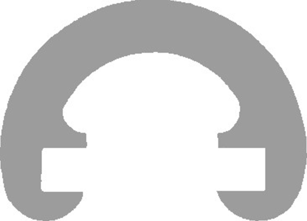 Kunststoffhandlauf Ø 55mm fuer 40 x 8mm- graualuminium- 25 Meter-88-11R55.019