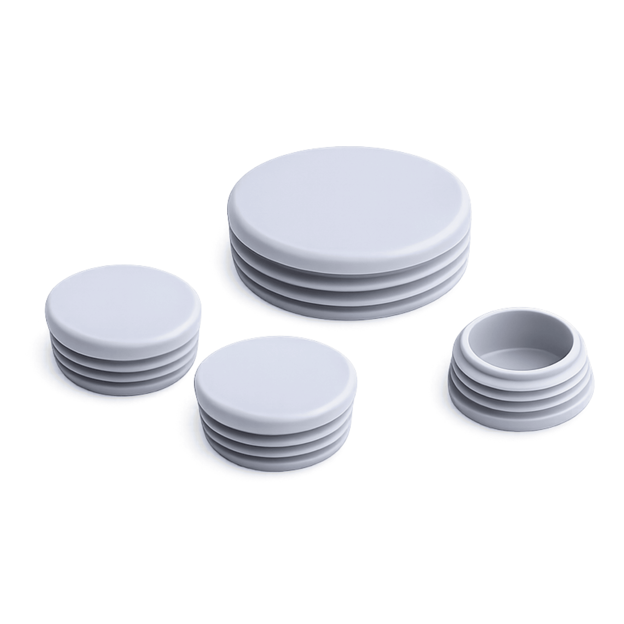 Lamellenstopfen Grau fuer Rundrohre-LAMELLENSTOPFEN.GLG