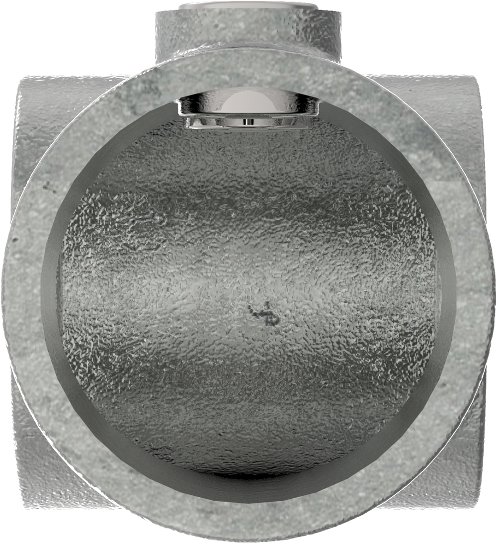 Rohrverbinder T-Stueck kurz Ø 33-7 mm -1- - Temperguss verzinkt - 101B34-101B34
