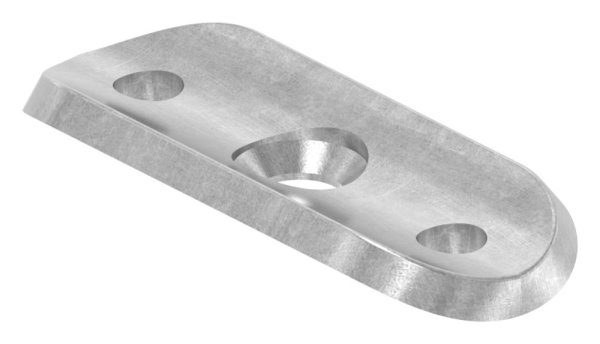 Handlaufanschlussplatte S235JR Rohranschluss Ø 33-7 mm 64 x 24 x 4 mm-30-1406.8