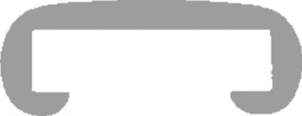 Kunststoffhandlauf fuer 30 x 8mm- signalweiss- 25 Meter-88-11F308.008