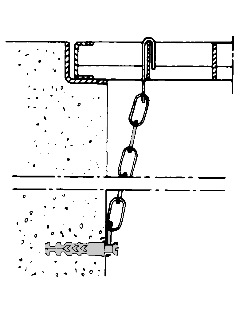 Sicherheitsketten fr Gitterroste fr MW 30-30 30-10 34-38 mm aus Stahl- feuerverzinkt- 1 Paar-26-S-KETTE-M.7