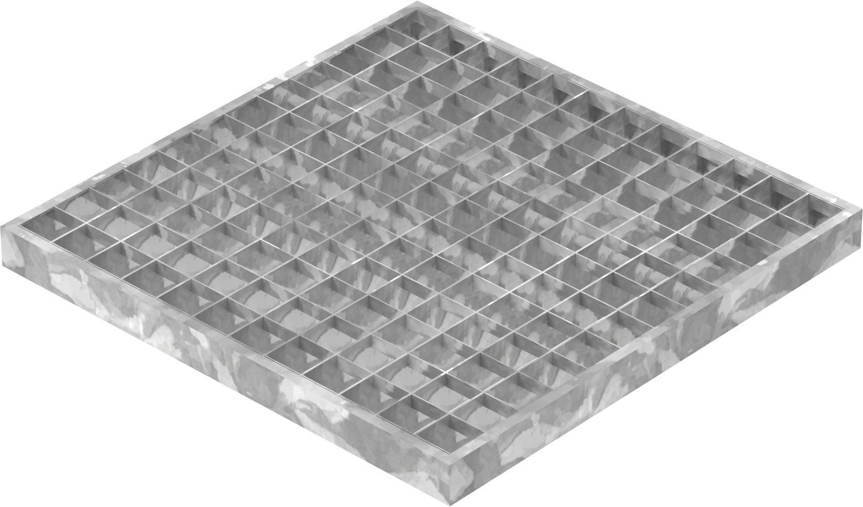 Garagen-Gitterrost - Mae-  390x390x30 mm 30-30 mm - aus S235JR -St37-2- im Vollbad feuerverzinkt-23-39393030.7