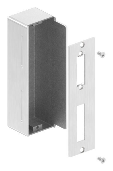 Gegenkasten Edelstahl V2A fuer Abstand 72 mm- 50 mm eckig geschliffen-88-1159112.240