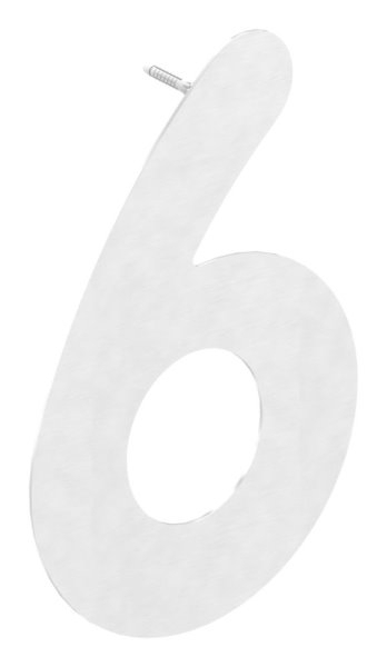 Hausnummer 6 - gross - Masse- 200 mm x 300 mm - V2A-11-8070.4