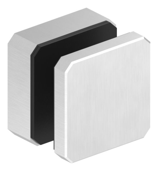 Glaspunkthalter 63 x 63 mm- V2A- quadratisch- Anschluss- Flach mit AbP-88-1160198.240