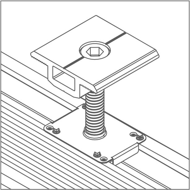 Mittelklemme Edelstahl V2A Aluminium fuer Modulhoehe 30-40 mm schwarz-89-11SOLEIC-A.4
