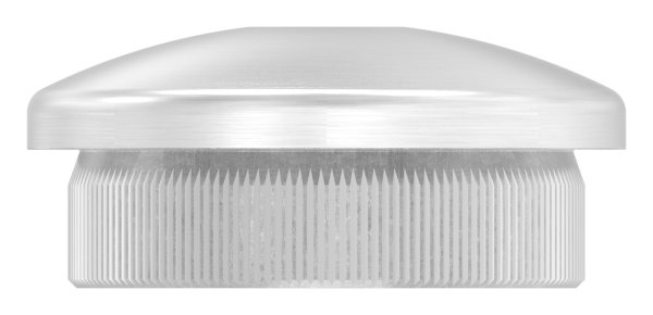Einsteckkappe Edelstahl V2A fuer Rohr Ø 33-7 x 2-5 mm- M8 Gewinde- gewoelbt-11-5061.4