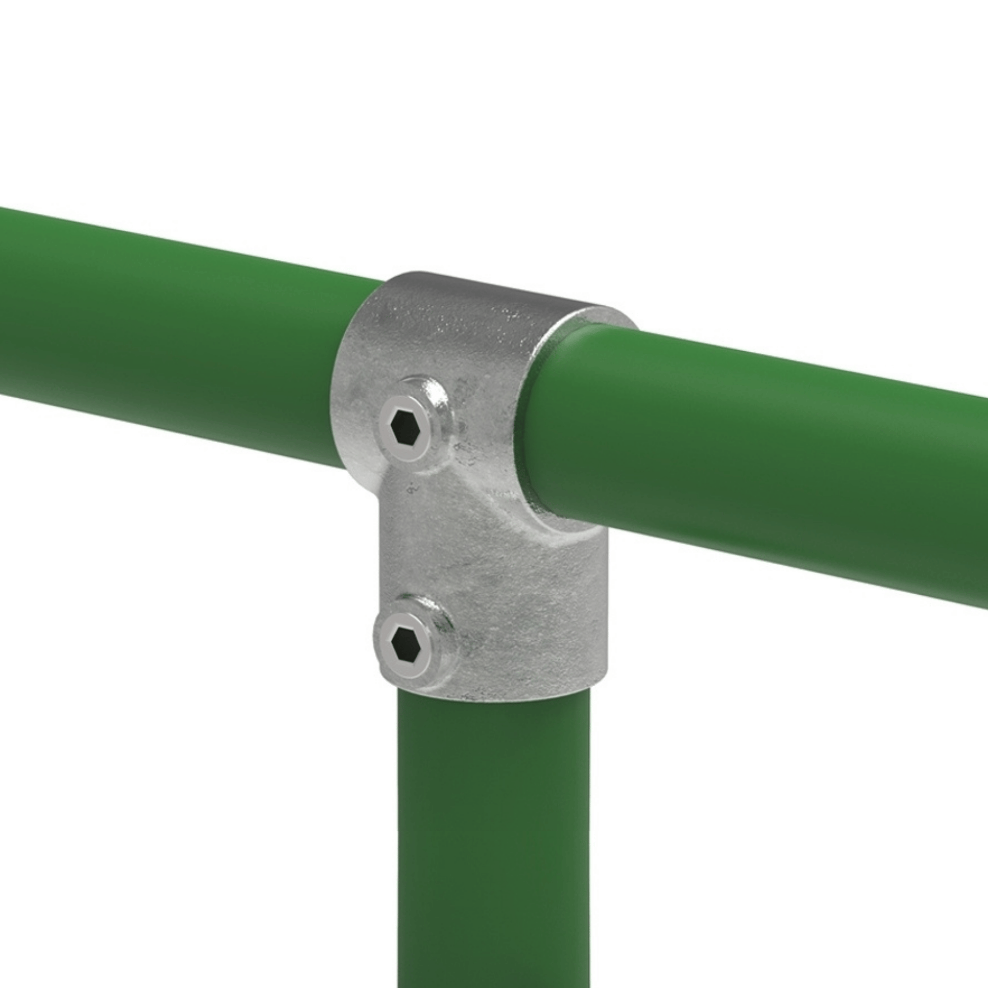 Rohrverbinder T-Stueck kurz Ø 21-3 mm -1-2- - Temperguss verzinkt - 101T21-101T21