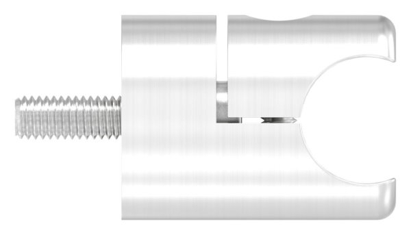 Halter Edelstahl V2A fuer Klemmprofil Ø 18 mm gerade geschliffen Korn 240-88-1155332.240