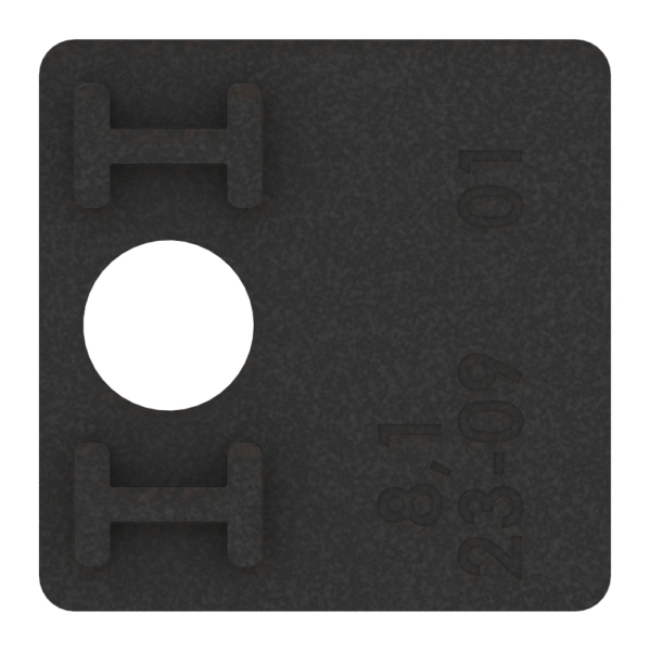 Gummieinlage fuer Glasklemme Modell 36- fuer Glas 1-5 mm- 1 Paar-88-113601.GU